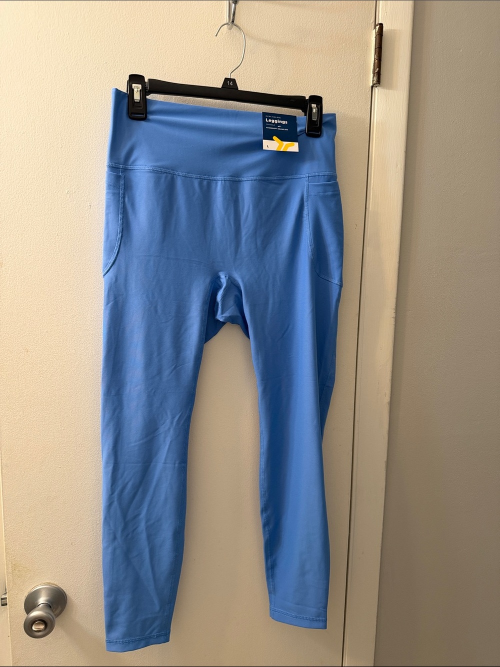Womens Blue Active Leggings 2 side pockets